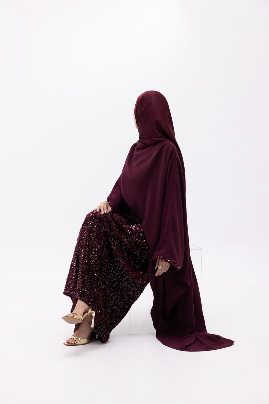 Ensemble Abaya & Khimar Beige